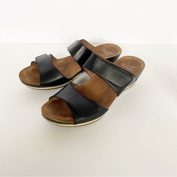 Dansko Women's Vienna Slide Sandal, Black Full Grain size 7.5 to 8 size 38 - Picture 6 of 14